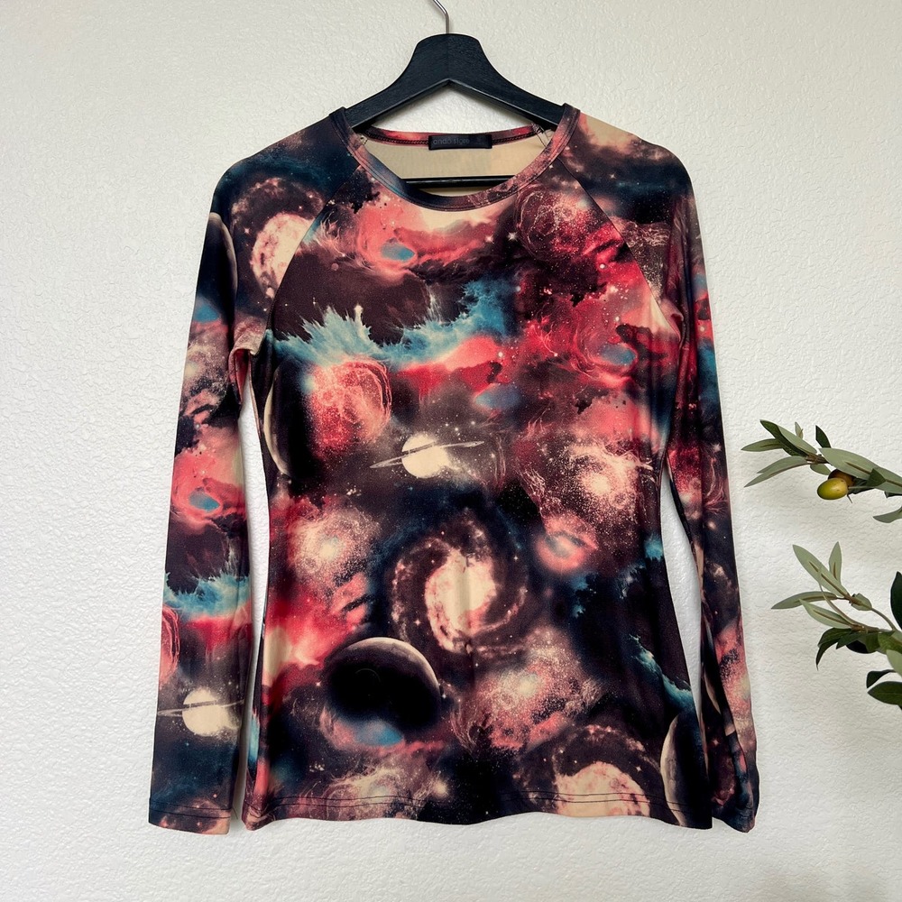 Women’s Long sleeve Galaxy top Size s